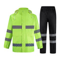 OEM Black Construction Motorcycle Outdoor Riding Split Raincoat Rain Pants Suit Waterproof Reflective Raincoat for Cycling Men