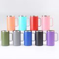 550ml Car Water Cup with Handle Double Wall Stainless Steel Beer Mug