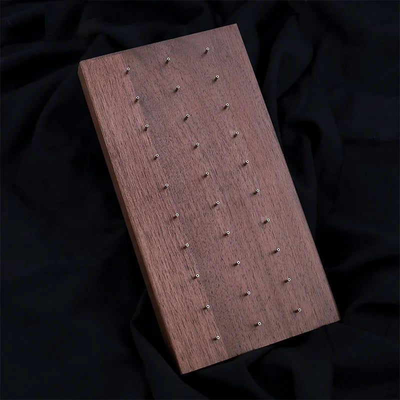Wholesale Custom  Walnut 14G16G Porous Perforated Jewelry Display Stand Lip Nail Tongue Nail Internal Thread Display Stand