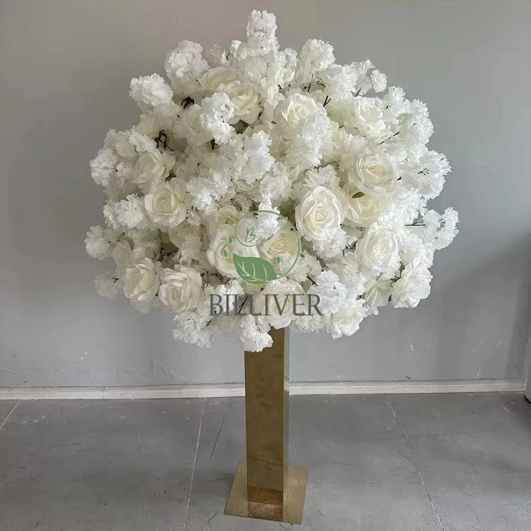 Hot Sale Wedding Flower Decoration Birthday Backdrop Flowers Wedding Stage Wedding Artificial Arrangement Table Flowers
