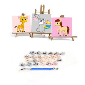 DIY Painting by Numbers 20x20cm Children Cartoon Girl Paint by Number Handpainted Kids Painting Artwork Gift With Frame Kits Art