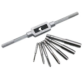 Metric Thread Machine Taps Set Hand Screw Thread Plug Taps With Adjustable Tap Wrench(Just Wrench)