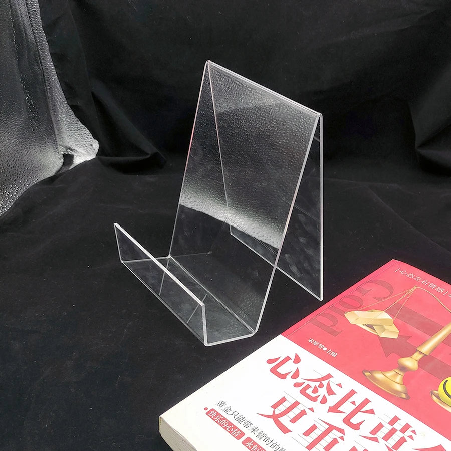 UMI NK442 Clear Acrylic 3mm Thick Book Stand Picture/Tablet Holder No-Opening Design Large Capacity Displaying Books Pictures
