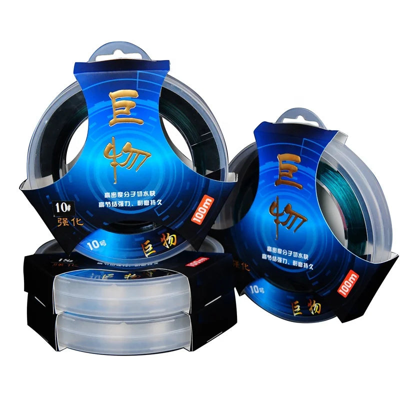 Newbility Saltwater Freshwater Strong Transparent Muti Color Monofilament Nylon Fishing Line 100m Length Fishing Line