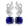 Lanphear Extravagance S925 Silver 7.16ct Trendy Lab Grown Sapphire Stud Earring Fine Jewelry Engagement Anniversary Gift