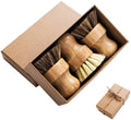 Household Eco-Friendly Wooden Kitchen Dish Cleaning Brush with Handle for Bowls Pans and Pots