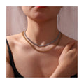 Hot Sale Fashion Stainless Steel Double Mini Heart Bone Shaped Fishbone Chains Fine Jewelry Designer  Women Necklace Jewelry