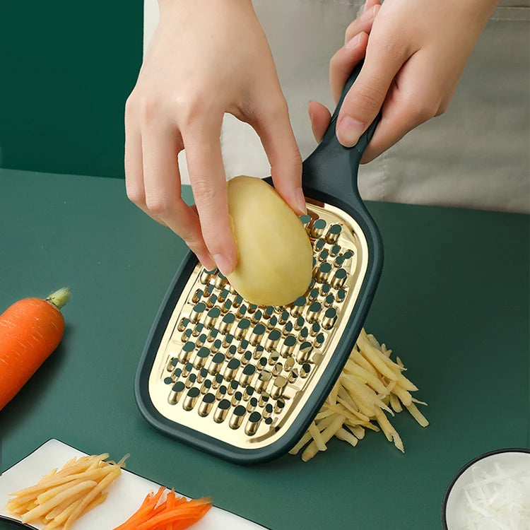 Household Kitchen Grater Multifunctional Stainless Steel Potato Shredded Carrot Grater Light Luxury Vegetable  Planer Peeler