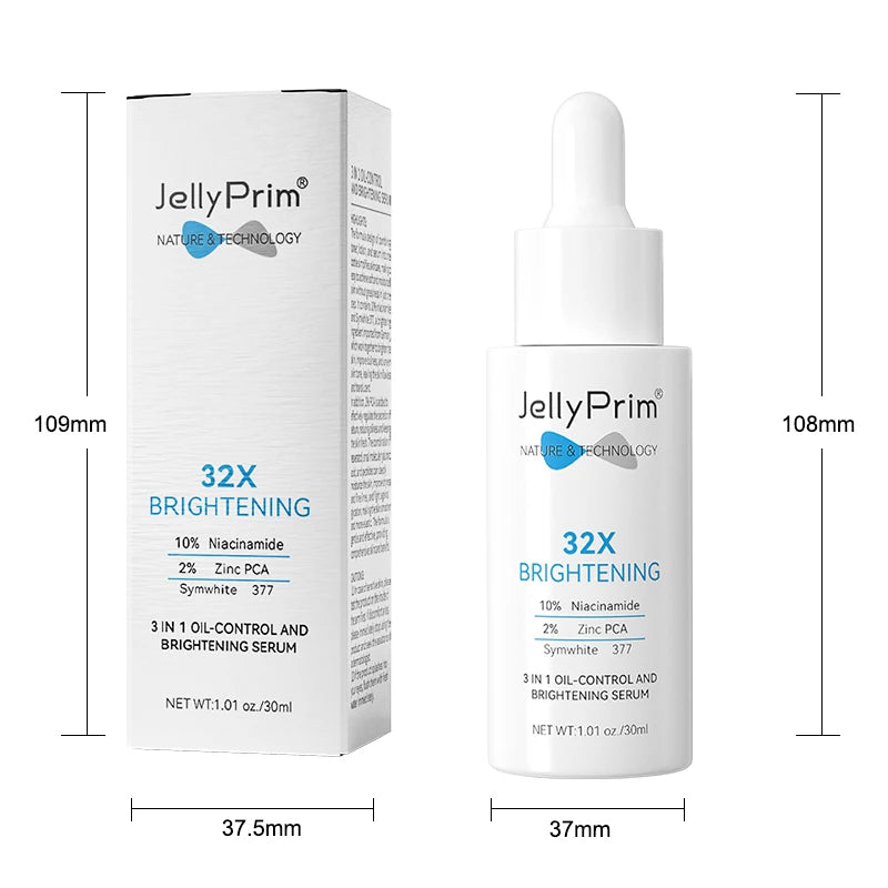 Wholesale 3-in-1 Oil Control Brightening Serum Private Label Organic Instant Lift Whitening Anti Aging Niacinamide Serum