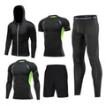Vedo Compression Set Wholesale Custom Logo Plus Size 5 Pieces Set Men Sportswear Compression Shirt GYM Clothing