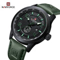 NAVIFORCE 9229 BGNGN Green Leather Strap Quartz Watches for Men Luxury Male Wrist Watch Custom Logo Factory Cheap OEM Clock