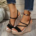 Y Fashion Trend Large Size Women Shoes Wedged Waterproof Platform Sandals High Heel Platform Sandals for Women and Ladies