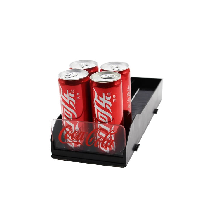 Light Duty Single-Sided Bottle Rack for Supermarket Refrigeration Metallic Fridge Shelves with Slide Shelf