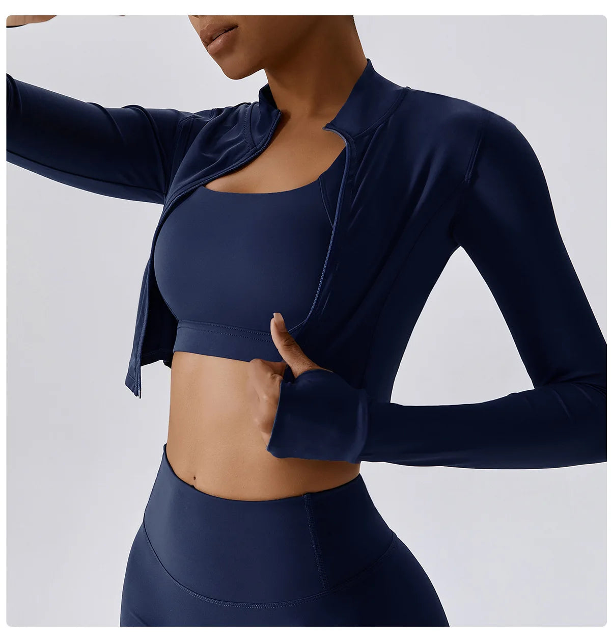 Custom Logo Women's Jackets  Workout Clothing Quick Dry Long Sleeve Active Wear Women's Yoga Sweatshirt