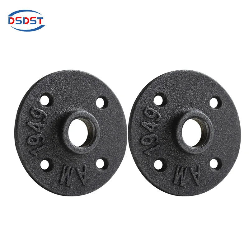 Hot Sale 1/2 3/4 and 1 Inch Black and Original Color Cast Iron Pipe Fittings Floor Flanges