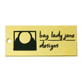 Rectangle Bag Metal Parts Zinc Alloy Purse hang Plate Custom Engraving Name Enamel Key Chain hang Tags