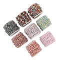 Accessory Supply Silver Gold 4mm Beads Link Colored Stone Handmade Crystal Chain for DIY Jewelry Making Find Bracelet Necklace