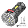 Super Bright Flashlight Ultra Powerful Led Torch Light Rechargeable COB Side Light 4 Modes Outdoor Adventure 3 in 1 Flashlight