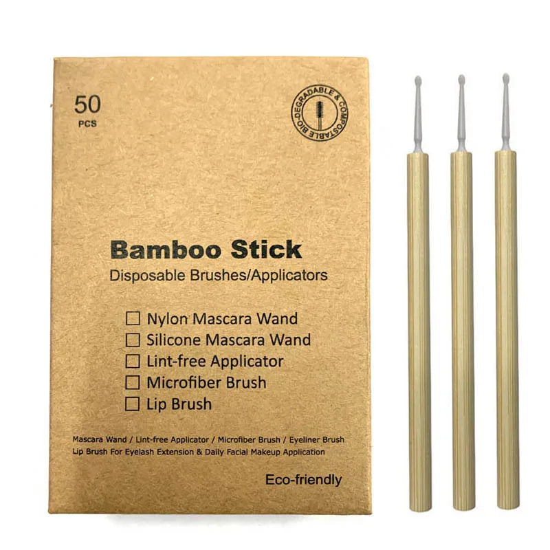 Eco-Friendly Bamboo Handle Disposable Microbrush Dental Applicator Cotton Bud Product