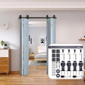 RHETECH 3FT  Carbon Steel Top Mounted Folding Sliding Doors Kit Durable Bi-Fold Sliding Barn Door Hardware Set for Living Room