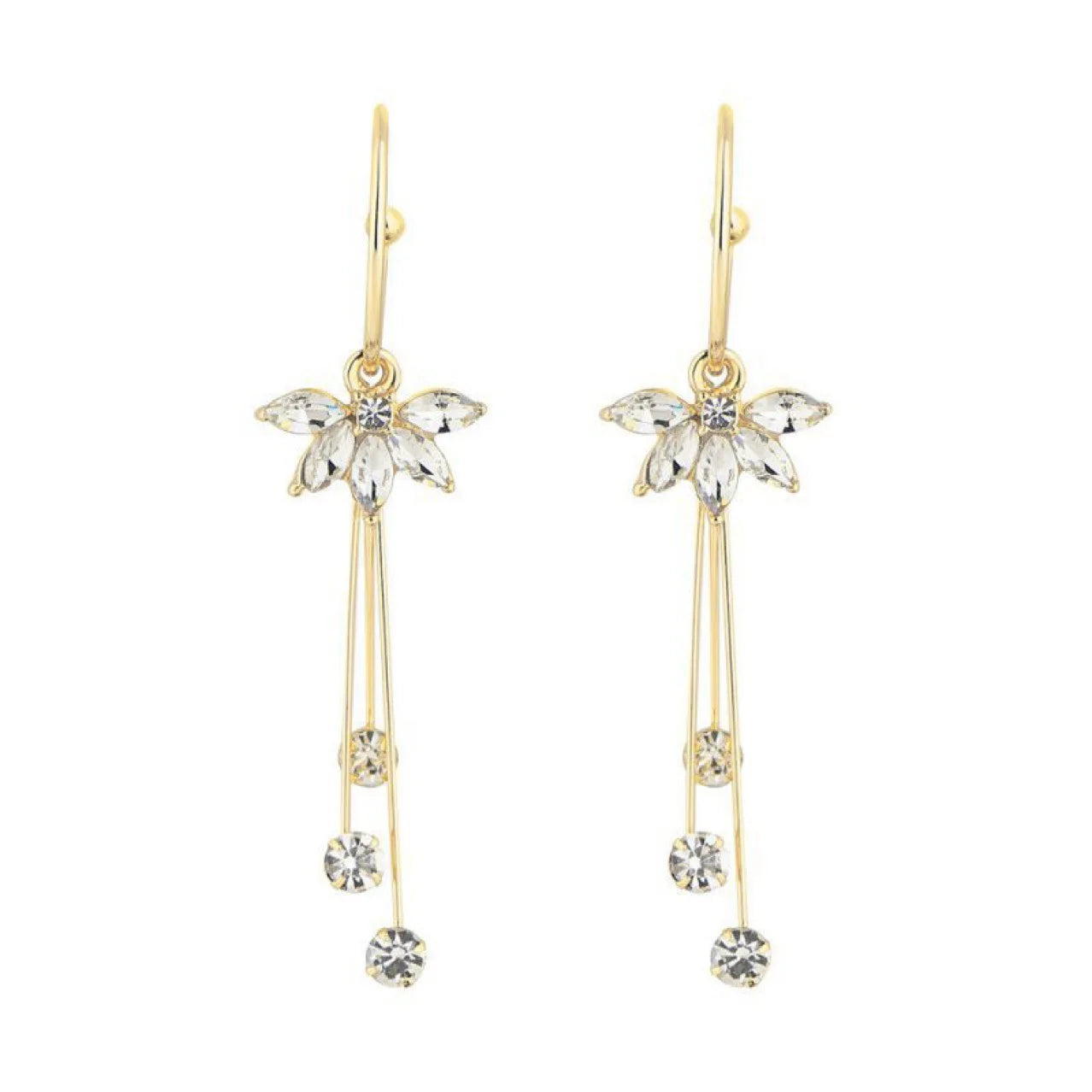 Creative Ice Flower Shape Rhinestone Earrings Girls Temperament Joker Personalized Earring