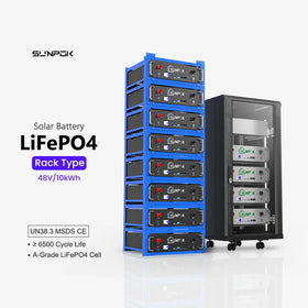 SUNPOK Home Solar Energy Storage System 48V 200Ah LiFePO4 10KWh Lithium Ion Battery Pack Hybrid Inverters LFP Anode Solar Panels