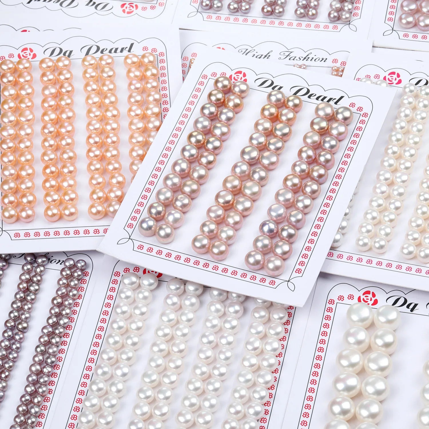 NGTC Certified AAAAA Grade 2-12mm Natural Freshwater Loose Pearls Genuine One-Hole Half-Drilled Button Shape Multi-Color for