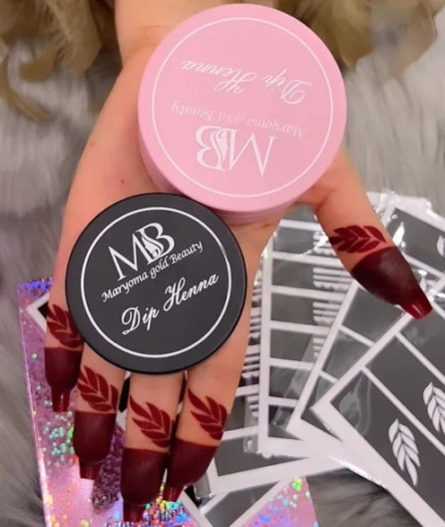 Factory Supply Liquid Cream Henna Dip Paste Black Maroon Red for Hands & Feet Custom Label Body Paint for Muslims