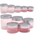 100g 120g 150g 200g 250g PET Plastic Cream Jar Pink Facial Cream Pots Body Butter Empty Cosmetic Container With Lids