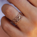 CAOSHI Manufacturer Hot Sale Classic Style Sunflower Design Copper Metal Rose Gold Plated Finger Rings for Women Fashion Jewelry