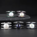 C5160 Abiding Shield 3 Years Long Lasting Plating 9mm Fresh Water Pearl Handmade 925 Sterling Silver Rings Wedding Ring