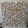 Customized Artificial Silk 8ft X 8ft 5d White Rose Wedding Flower Wall Backdrop