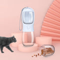 Portable 300ML 550ML Travel Pet Water Bottle and Feeder Bowl 2 in 1 Pet Water Bottle for Dogs