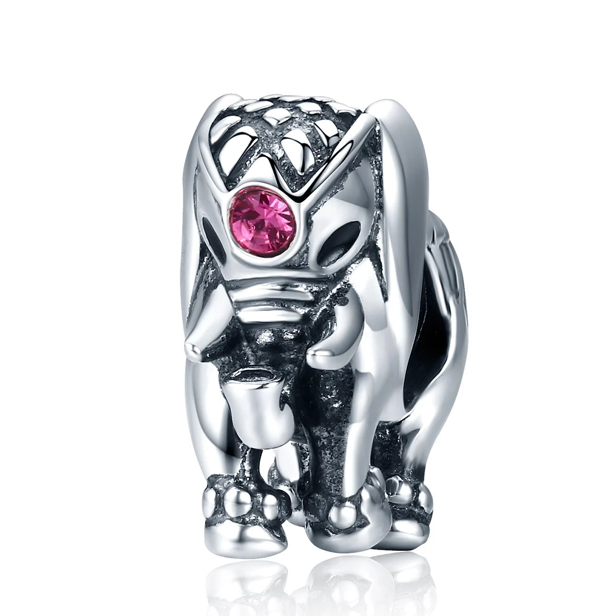 2024 Trendy Real 925 Sterling Silver Thailand Lucky Elephant Charms Fit Original Bracelet Bangle Woman Jewelry Gift SCC321