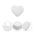 PYD Life Wholesale Hot Sell 3 Inch White Heart Shape Ceramic Sublimation Christmas Decorations Blanks Ornament