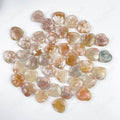 New Bulk Natural Sakura Agate Heart Shape Cherry Blossom Agate Carving for Decoration Jewelry Making