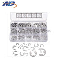 400PCS Box Set of 304 Stainless Steel E-type Open Spring 1.5-15mm Open Retaining Ring