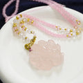 Nine-Tailed Fox Pendant Pink Crystal Cartoon Fashion Style for Love Decor Mascot Figurine Gift