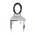 Luxury Stainless Steel Dining Table and Chair for Dining Room Furniture Wedding Chair