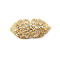 Sparkly Gold Metal Crystal AB Rhinestone Pair Buckles Rhinestone Clasp Buckle for Wedding Decor