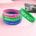 Men Women Sports Friendship Print Silicone Bracelet Rubber Wrist Band Bangle Souvenir Custom Autism Silicone Wristband