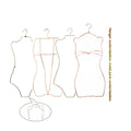 Custom Clothes Wire Hanger Metal Foldable Swimsuit Body Shape Metallic Llinear Bikini Hangers Space Saving by Factory