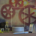 Diy LED Creatives Pen Rewrit Luminous Blank Led Note Board 3d Night Light Table Lamp Acrylic Writing Board with Pen