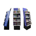 Recycled Cardboard Pen Display Rack Floor-Standing with Hooks for Stationery Store