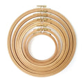 Custom Logo 3-12 Inch DIY Beech Wood Hoop Ring Embroidery Adjustable Mini Wooden Hoops Circle Cross Stitch Sewing Accessory