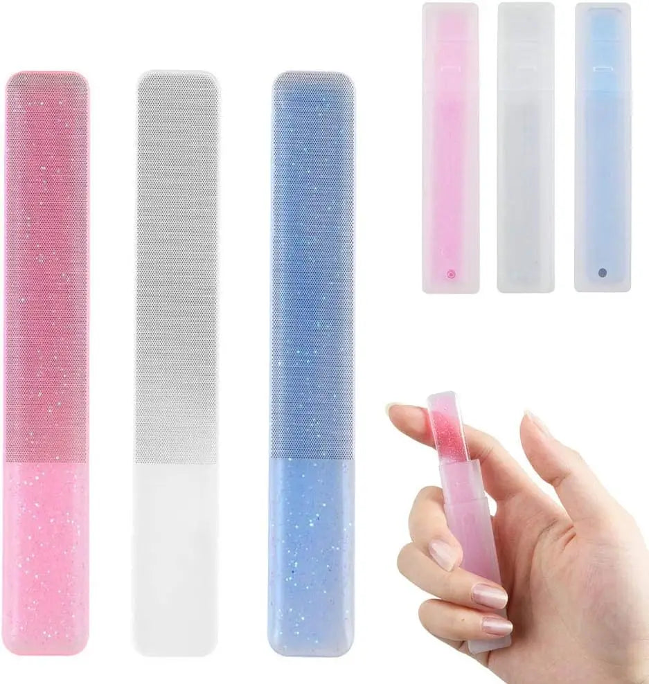 Professional Manicure Tool Crystal Glass Nail File Strip Washable Nano Glass Nail File
