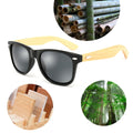 1501 New Fashion Brand Cheap Black Polarized Recycled Bamboo Temple Sunglasses Wood