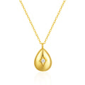 Fashion Minimalist Jewelry 925 Sterling Silver Necklaces Water Drop Star Diamond Gold Plated Necklaces for Women