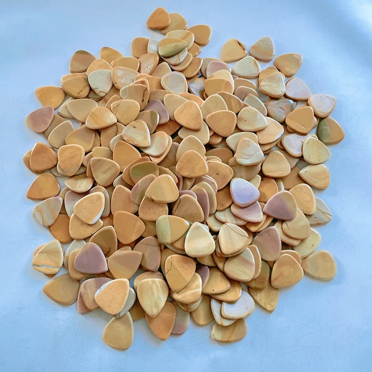 Huiying Durable Musical Instrument Accessories Music Picks Custom Mookaite Jasper Guitar Pick