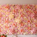 Wholesale 60cm*40cm Rose Flower Wall Artificial Panels Wedding Backdrop Decor for Graduation and Mother's Day